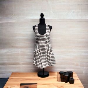 ALC Halter Dress, Charcoal & White, Size 8